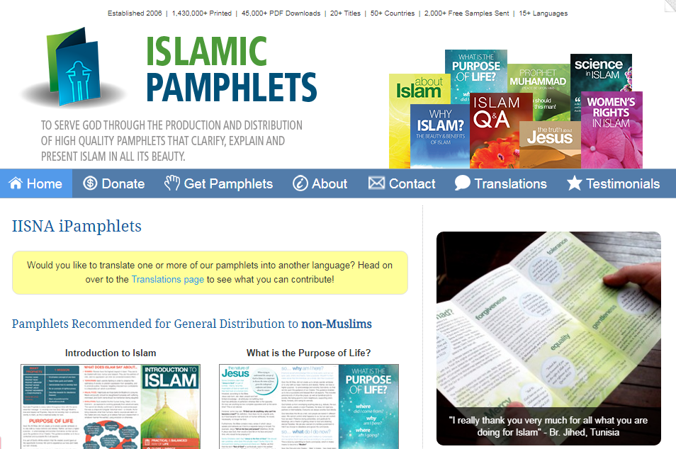 Website of Islamic Pamphlets