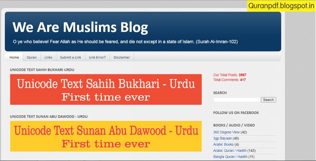 Website of We Are Muslims