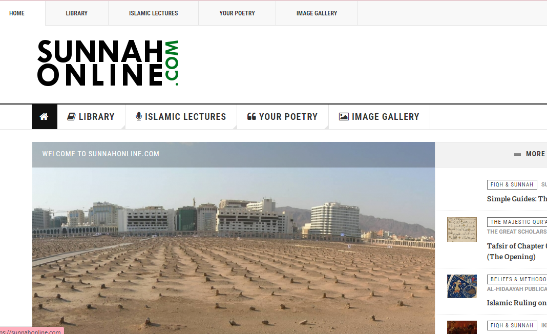 Sunnah On Line Website