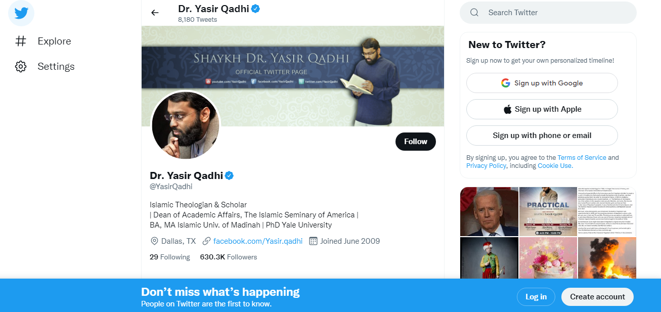Dr. Yasir Qadhi